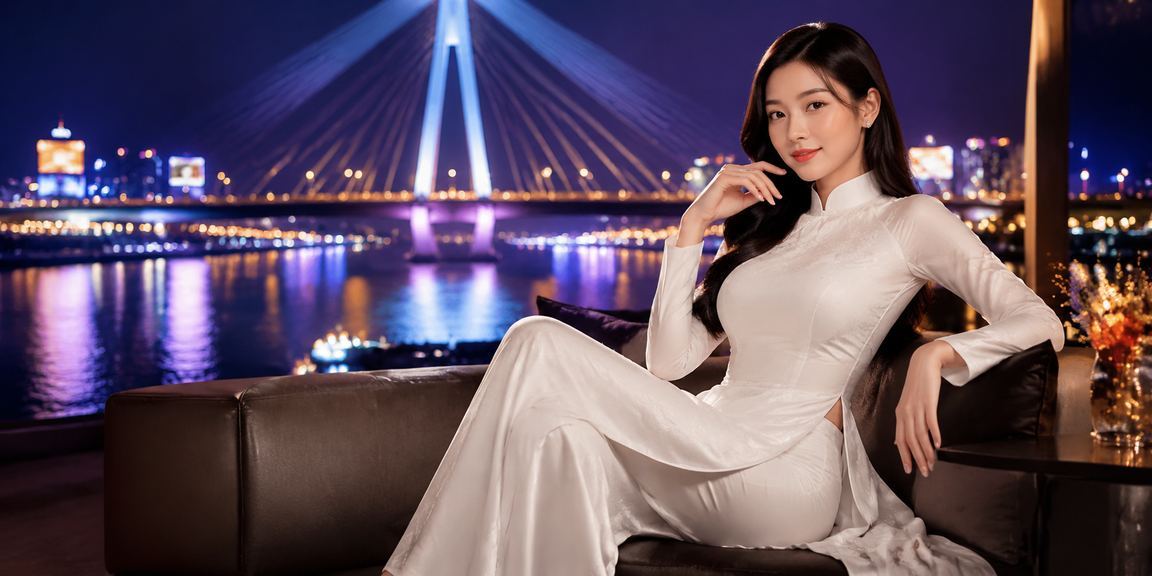 Người phụ nữ Cần Thơ mặc áo dài xem thông tin cá cược và khuyến mãi trên điện thoại