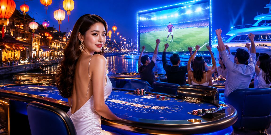 Bàn baccarat trực tiếp tại chợ đêm Huế với không khí sôi động và người chơi