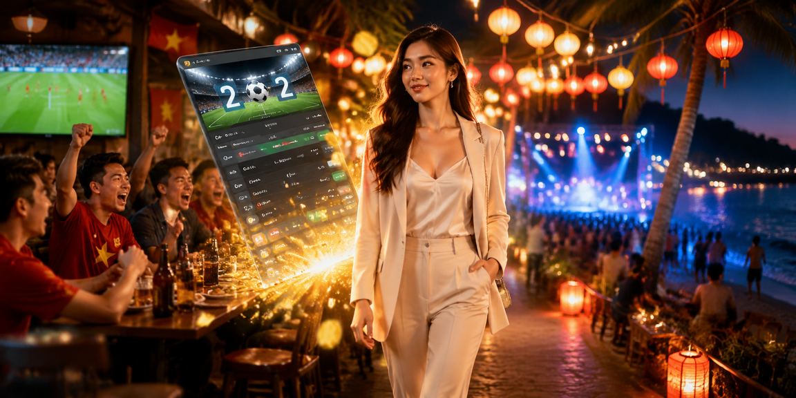 Người chơi tại chợ đêm Phú Quốc sử dụng điện thoại để đặt cược và nạp tiền